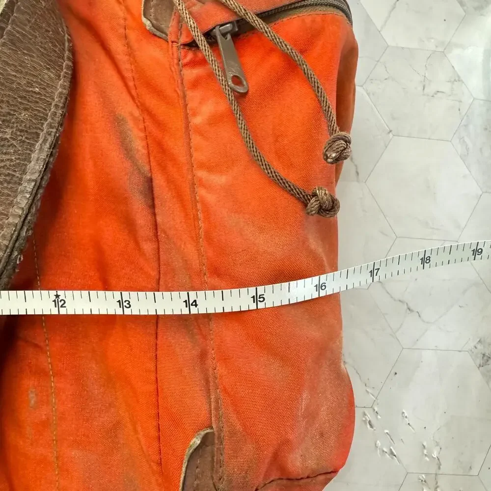 Vintage Alpine Designs Sport Backpack Boulder CO Red Leather Bottom Hiking USA